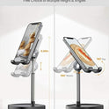 LISEN Cell Phone Stand Adjustable for iPhone Phone Holder for Desk, Office Desk Accessories Computer PC for iPhone Stand Gaming Essentials Fit Otterbox Case Phones Switch Kindle iPad Air Tablet 4-10in