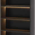 Tribesigns Tall Bookcase Black Bookshelf, 70.8” Large Bookcases Organizer with LED Lights, Heavy Duty Free-Standing Library Bookshelf with 5-Tier Storage Shelves for Living Room, Bedroom (Black)