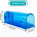 Humane Mouse Trap | Catch and Release Mouse Traps That Work | Mice Trap No Kill for mice/Rodent Pet Safe (Dog/Cat) Best Indoor/Outdoor Mousetrap Catcher Non Killer Small Capture Cage (Blue)