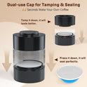 Nessus Reusable Kit for Nespresso Pods Vertuo, Reuse Old Coffee Pods for Nespresso Vertuo: 100 Pcs Aluminum Foil Seal Lid, Holder, Brush, Refillable Vertuo Plus Next Capsule Machine(No Pods Come)