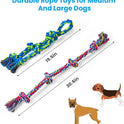 Feeko Heavy Duty Dog Rope Toys for Large Breed Aggressive Chewers, 2 Pack Indestructible Teeth Cleaning Tug of War Toy