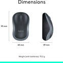 Logitech MK270 Wireless Keyboard and Mouse Combo for Windows, 2.4 GHz, 8 Multimedia Keys, PC, Laptop, Wireless Keyboard Compact Mouse Combo - Black