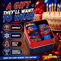 Marvel Spider-Man Kids' LCD Watch – Flashing LED Bullet Band, Digital Time Display, Red & Blue Design, Durable Plastic Case, Adjustable Silicone Strap – Fits Wrists 5.5" to 8"