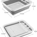 Collapsible Dish Drying Rack Portable Dinnerware Drainer Organizer for Kitchen RV Campers Travel Trailer Space Saving Kitchen Storage Tray