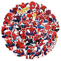 50pcs Spiderman Stickers for Water Bottle, Cool SuperHero Movie Waterproof Vinyl Decal for Kids Teen Adult Laptop Skateboard Phone Travel Case Bike Guitar Computer