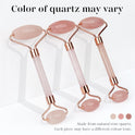 BAIMEI IcyMe Jade Roller & Gua Sha, Face Roller Redness Reducing Skin Care Tools, Self Care Pink Gift for Men Women, Massager for Face, Eyes, Neck, Relieve Fine Lines and Wrinkles - Rose Quartz