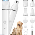 Dog Clippers Grooming Kit Hair Clipper-Low Noise Paw Trimmer- Rechargeable - Cordless Quiet Nail Grinder Shaver for Cats and Other Pets