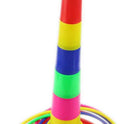 Ogrmar 18" Colorful Plastic Sport Ring Toss Game Set for Kids