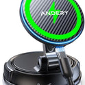 ANDERY Only for iPhone Magsafe Car Mount Charger [15W Wireless Faster Charging, 78+LBS Strongest Suction, 2400gf Strongest Magnetic] 360° Adjustable Car Phone Holder, Phone Holders for Your Car