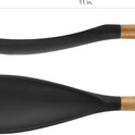 STAUB Multifunction Spatula Spoon, Great for Both Cooking and Serving Durable BPA-Free Matte Black Silicone, Acacia Wood Handles, Safe for Nonstick Cooking Surfaces