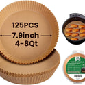 Air Fryer Liners for Ninja Air Fryer, 125 Pcs Disposable Paper Liner for most 4-8QT AirFryer