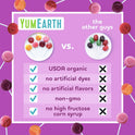 YumEarth Organic Vitamin C Pops Variety Pack, 40 Fruit Flavored Favorites Lollipops, Allergy Friendly, Gluten Free, Non-GMO, Vegan, No Artificial Dyes