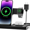 Wireless Charger iPhone Charging Station: 3 in 1 Charger Stand Multiple Devices for Apple - iPhone 17 16e 16 15 14 Pro Max 13 12 11 - Watch 10 9 8 7 6 5 4 3 2 SE and Ultra Series - Airpods 4 3 Pro