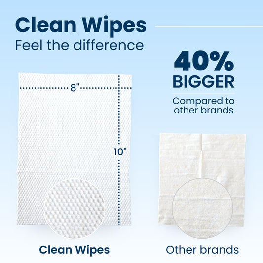 Clean Skin Club XL Face Wipes, 40% Larger, Makeup Remover, 30 Count, Fragrance-Free - Cart Shape