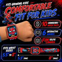 Accutime Marvel Spider-Man Red Educational Touchscreen Smart Watch Toy for Boys, Girls, Toddlers - Selfie Cam, Learning Games, Alarm, Calculator, Pedometer, and More (Model: SPD4588AZ)