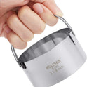 HULISEN Biscuit Cutter Set (5 Pieces/Set), Round Cookies Cutter with Handle, Professional Baking Dough Tools, Gift Package