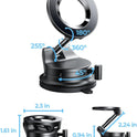 LISEN Vacuum Magnetic Phone Holder for Car, Magsafe Car Mount 360 Adjustable Vacuum Suction Cup, Phone Mount for Car Accessories/Windshield/Mirror/Kitchen/Gym for iPhone 17 Pro Max 16 15 14 13