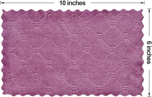 12PCS Double-Sided Microfiber Kitchen Towels, Reusable Cleaning Cloths 10x6 - Cart Shape