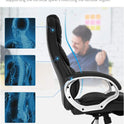 FDW Office Chair Computer High Back Adjustable Ergonomic Desk Chair Executive PU Leather Swivel Task Chair with Armrests Lumbar Support (Black)