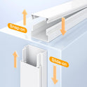 Delamu Cord Hider, 157in Wire Covers for Cords on Wall, Premium Cable Hider Cord Covers for Wires, Cable Management Wire Hiders for TV, Cable Raceway Kit, W0.95 H0.55in, White