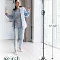 SENSYNE 62" Phone Tripod & Selfie Stick, Extendable Cell Phone Tripod Stand with Wireless Remote and Phone Holder, Compatible with iPhone Android Phone, Camera
