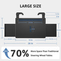 Steering Wheel Tray, Car Food Tray, Car Desk for Laptop, Multipurpose Car Table for Eating & Work, Adjustable Car Tray with Drawer and Anti-Slip Protective Adhesive