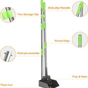 TOOGE Pooper Scooper, Dog Pooper Scooper Long Handle Stainless Metal Tray and Rake for Medium Small Dogs Heavy Duty Pet Supplies to Use for Grass, Dirt or Gravel