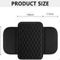 Upgraded Car Center Console Cover,Microfiber Leather Car Armrest Cover Cushion with 2 Storage Bags,Car Armrest Storage Box Interior Accessories for Most Vehicles (Black)