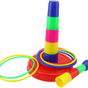 Ogrmar 18" Colorful Plastic Sport Ring Toss Game Set for Kids