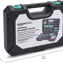 Basics Household Tool Kit With Storage Case, 142 Piece, Turquoise, 13.39 x 9.25 x 2.95 inch