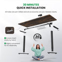SIAGO Electric Standing Desk Adjustable - 63 x 24 Inch Sit Stand up Desk with Cable Management - 3 Memory Preset Adjustable Height Table