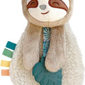 Itzy Ritzy - Itzy Lovey Including Teether - Baby Lovey with Teether, Textured Ribbons & Dangle Arms - Features Crinkle Sound, Sherpa Fabric and Minky Plush (Sloth)