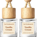 HoogaLife Car Air Freshener Diffuser 2 Pack Hanging Air Freshener Diffuser - Vanilla Cream Fragrance Oil Air D iffuser for Car, 45+ days Long Lasting Fragrance Made in USA C ar Air Fresheners (V54)