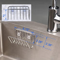 Toplife Sponge Holder for Kitchen Sink, Stainless Steel Suction Cup Sponge Caddy - Silver