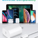 Fast Charger i Phone, 20W USB C Block with 6Ft Cable Compatible with IP 14/14 Pro/14 Plus/14 Pro Max/13/13 Mini/13 Pro/13 Pro Max/12/11/X & More