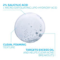 La Roche-Posay Effaclar Medicated Gel Cleanser, 2% Salicylic Acid Cleanser + LHA + Glycerin, Dermatologist Tested Foaming Acne Face Wash, Clear & Prevent Acne Breakouts, Oil Free, Targets Excess Oil