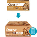 Quest Nutrition Chocolate Chip Dough Cookie Protein Bars, 21g Protein, 1g Sugar, 4g Net Carb, High Fiber, Gluten Free, Keto Friendy, 12 Count
