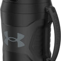Under Armour Half Gallon Water Bottle Insulated, 64oz Insulated Water Bottle with Handle, Fence Hook, Leak Resistant, for Baseball, Football & More, Black/Black