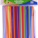 Comfy Package, [100 Count] Jumbo Plastic Smoothie Straws - 8.5" High - Assorted Colors