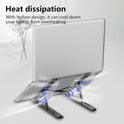 Laptop Stand for Desk, Adjustable Laptop Riser ABS+Silicone Foldable Portable Notebook Holder, Ventilated Cooling Notebook Mount Computer Stand for 10-15.6” Laptops,Tablets-Black