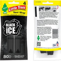 LITTLE TREES Car Air Freshener | Vent Wrap Provides Long Lasting Scent, Invisibly Fresh | Black Ice, 16 Air Fresheners