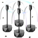 Fly Fans for Tables, Fly Repellent Fan Outdoor Indoor Keep Flies Away, Fly Repellent Fans for Tables with Holographic Blades for Picnic, Party, Restaurant, Kitchen, and BBQ, 4 Pack Black