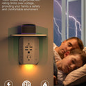 Mifaso 3-Sided Multi Plug Power Strip, Wall Extender with Shelf, Night Light & Surge Protector, USB Wall Charger with 5 AC Wide Space Outlets and 3 USB & 1 C Port, White