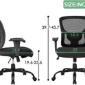 BestOffice Big and Tall Office Chair 500lbs Desk Chair Mesh Computer Chair with Lumbar Support Wide Seat High Back Task Executive Ergonomic Chair for Home Office (Black)