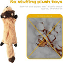 Dog Squeak Toys, No Stuffing Plush Dogs Chew Toy Bundle for Small Medium Large Breed Chewer Tough Durable Squeaky Pet Fetch Puppy Teething Chewing Interactive to Keep Them Busy Best Birthday Gift