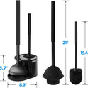 2 in 1 Toilet Plunger and Brush Set，Extended Handle Plunger，Toilet Bowl Brush Plunger Set, Bathroom Cleaning Tools ，Toilet Brush Plunger Combo，Cleaning Brush，Bathroom Cleaning Supplies