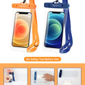 Waterproof Phone Pouch Bag - 7.5in Water Proof Cell Phone Case for Beach Travel, IPX8 Dry Bag with Lanyard for iPhone 16 15 14 Pro Max Galaxy S25+ S24+, Cruise Ship Essentials 2025