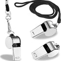 3 Pcs Whistle,Stainless Steel Sports Whistle with Lanyard for Coaches Referees Emergency Outdoor Sports