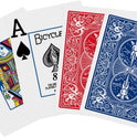 Bicycle Jumbo Index Playing Cards , 2 Pack Large Print Poker Size Deck of Cards for Easy Reading, Family Card Games, and Casino Play