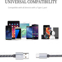 Teeind USB Type C Cable Fast Charging, Tpc001 5 Pack(6Ft 3A) Braided C Charger Cables Compatible with Samsung S10e/note 9/s10/s9/s8 Plus/A80/A50/A20